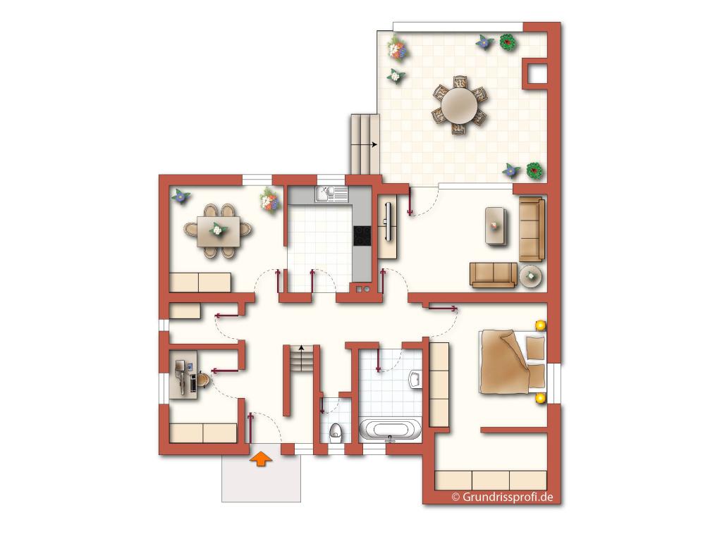 Einfamilienhaus: Grundriss EG