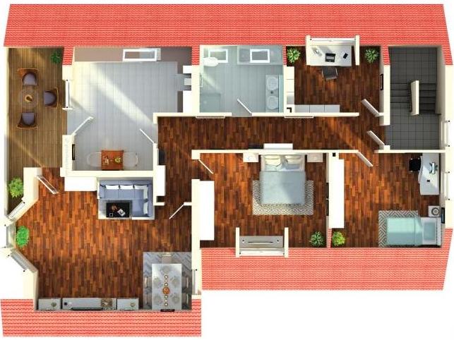 Zweifamilienhaus: Wohnung Dachgeschoss